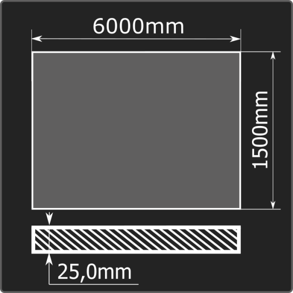Лист горячекатаный 25*1500*6000 ст.3сп ГОСТ 14637-89