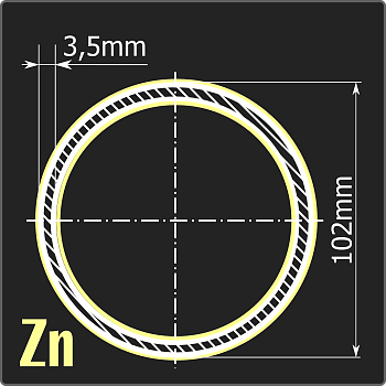 Труба электросварная оцинкованная 102*3,5 ст.3пс ГОСТ 10705-80 12м