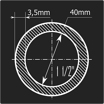 Труба ВГП 40*3,5 ст.08кп Феррум 6м ГОСТ 3262-75 Стык