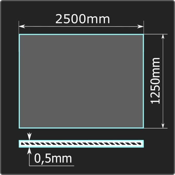 Лист холоднокатаный 0,5*1250*2500 ст.08пс Феррум ГОСТ 16523-97