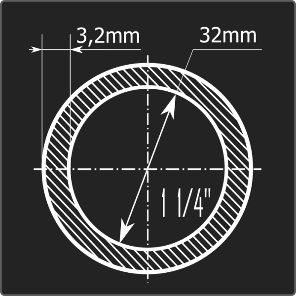 Труба ВГП 32*3,2 ст.08кп Феррум 6м ГОСТ 3262-75