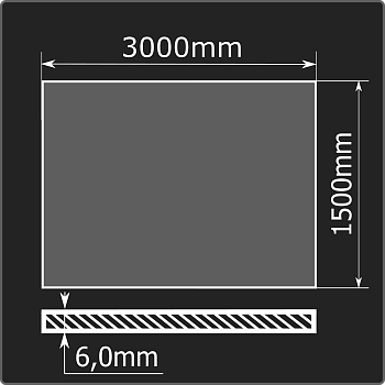 Лист горячекатаный 6,0*1500*3000 ст.3сп Феррум ГОСТ 14637-2024