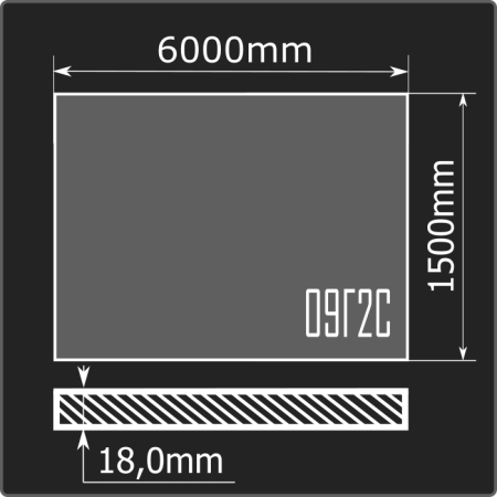 Лист горячекатаный 18*1500*6000 09Г2С ММК ГОСТ 19281-2014
