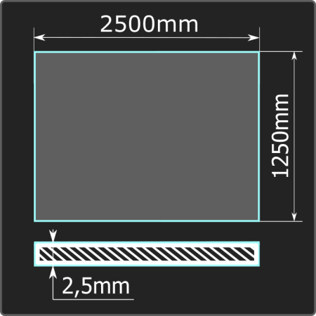 Лист холоднокатаный 2,5*1250*2500 ст.08пс ММК ГОСТ 9045-93