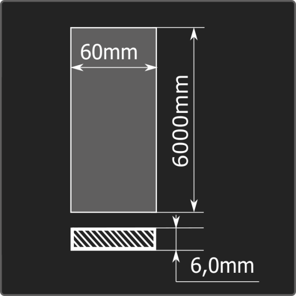 Полоса горячекатаная 6,0*60 6м ст.3сп ГОСТ 103-2006