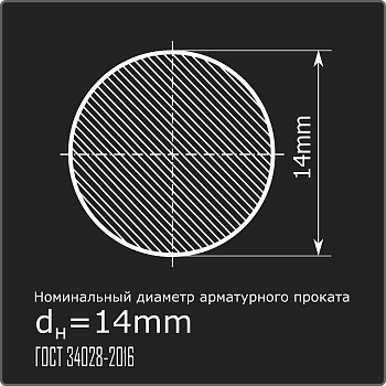 Арматура 14,0 А-I (А240) ГОСТ 34028-2016 11,7м