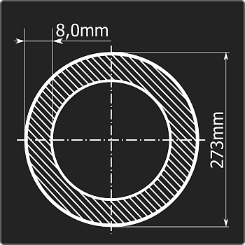Труба электросварная 273*8,0 ст.20 12м ГОСТ 10705-80