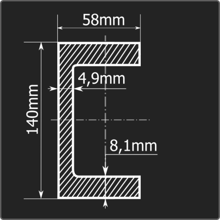Швеллер 14П ст.3сп 12м ГОСТ 535-2005/ГОСТ 8240-97