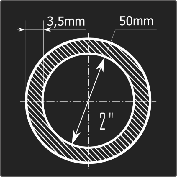 Труба ВГП 50*3,5 ст.08кп Феррум 6м ГОСТ 3262-75