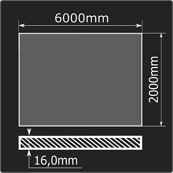 Лист горячекатаный 16*2000*6000 ст.3сп ГОСТ 14637-89