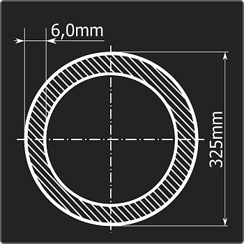 Труба электросварная 325*6,0 ст.20 11,5-11,7м ГОСТ 10705-80