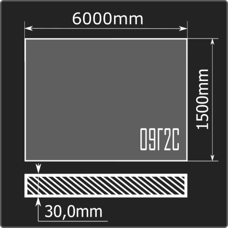 Лист горячекатаный 30*1500*6000 09Г2С ГОСТ 19281-2014