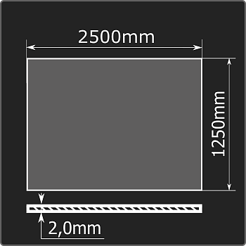 Лист горячекатаный 2,0*1250*2500 ст.3пс Кармет ГОСТ 16523-97